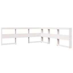 Berkfield Home Bookcase Bed without Mattress White 180x200 cm Solid Wood Pine - Size: Super King - thumbnail 6
