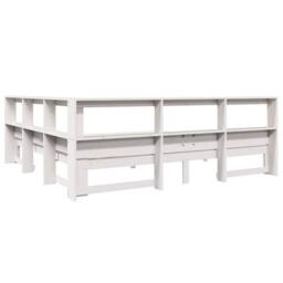 Berkfield Home Bookcase Bed without Mattress White 180x200 cm Solid Wood Pine - Size: Super King - thumbnail 9