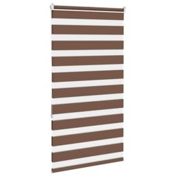 Berkfield Home Zebra Blind Brown 80x150 cm Fabric Width 75.9 cm Polyester - thumbnail 4