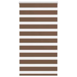 Berkfield Home Zebra Blind Brown 80x150 cm Fabric Width 75.9 cm Polyester - thumbnail 1