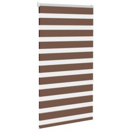 Berkfield Home Zebra Blind Brown 80x150 cm Fabric Width 75.9 cm Polyester - thumbnail 3