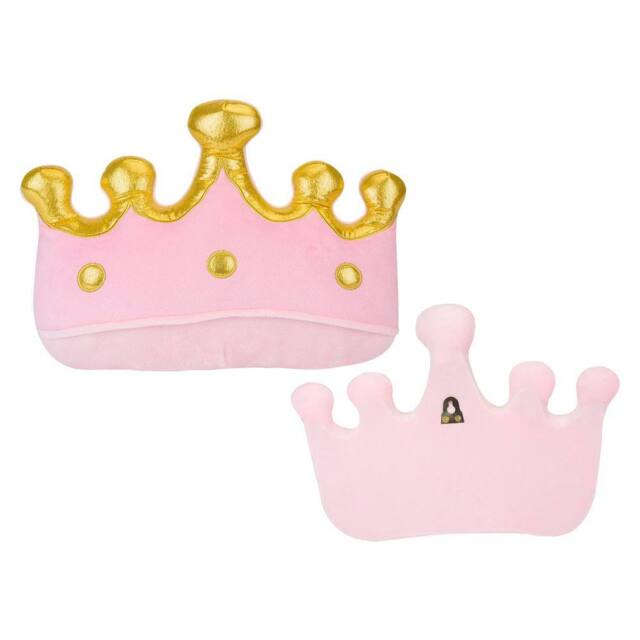 VFM e-Store Wall Decoration Plush Crown Plush Gift 34cm x 42cm Pink X 1 - Size: 34 cm x 42 cm - image 1