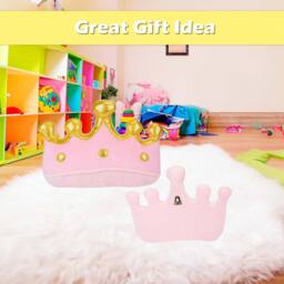 VFM e-Store Wall Decoration Plush Crown Plush Gift 34cm x 42cm Pink X 1 - Size: 34 cm x 42 cm - thumbnail 3