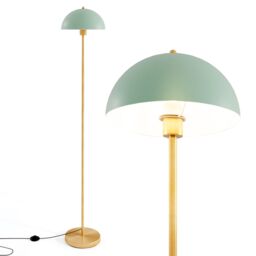 "Costway 64"" Floor Lamp Modern Standing Lamp with Adjustable Lamp Head in Green"