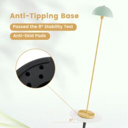 "Costway 64"" Floor Lamp Modern Standing Lamp with Adjustable Lamp Head in Green" - thumbnail 2