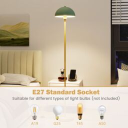 "Costway 64"" Floor Lamp Modern Standing Lamp with Adjustable Lamp Head in Green" - thumbnail 5