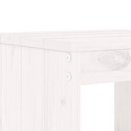 Berkfield Home Garden Stools 2 pcs White 40x36x45 cm Solid Wood Pine - Size: 40 x 36 x 45 cm - thumbnail 7