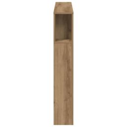 Berkfield Home Headboard Cabinet Artisan Oak 120x19x104.5 cm Engineered Wood in Brown - thumbnail 5