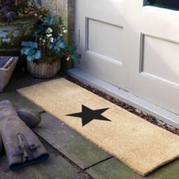 Artsy Mats Star Patio Doormat in Beige - Size: 40 cm x 120 cm - thumbnail 1