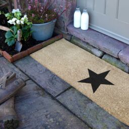 Artsy Mats Star Patio Doormat in Beige - Size: 40 cm x 120 cm - thumbnail 2