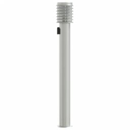Berkfield Home Outdoor Floor Lamp with Outlet Silver 110cm Stainless Steel - thumbnail 5
