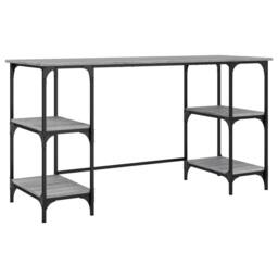 Berkfield Home Desk Grey Sonoma 140x50x75 cm Metal & Engineered Wood - Size: 140 x 50 x 75 cm