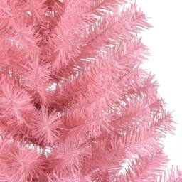 Berkfield Home Beautiful Artificial Half Christmas Tree with Stand Pink 150 cm PVC - thumbnail 6