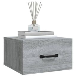 Berkfield Home Wall-mounted Bedside Cabinet Grey Sonoma 35x35x20 cm - Size: 35 x 35 x 20 cm - thumbnail 4