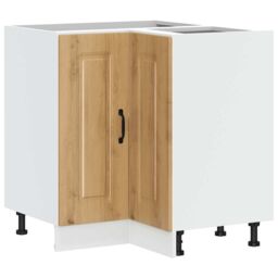 Berkfield Home Kitchen Corner Base Cabinet Kalmar Artisan Oak Engineered Wood in Brown - thumbnail 2
