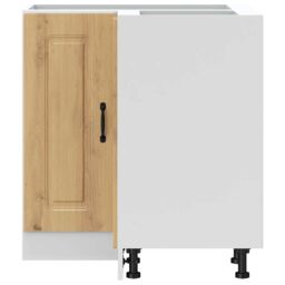 Berkfield Home Kitchen Corner Base Cabinet Kalmar Artisan Oak Engineered Wood in Brown - thumbnail 5