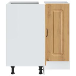 Berkfield Home Kitchen Corner Base Cabinet Kalmar Artisan Oak Engineered Wood in Brown - thumbnail 6