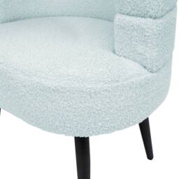 Alivio Sherpa Sofa Chair for Living Room Dining Room Makeup Office Reception in Baby Blue - thumbnail 4