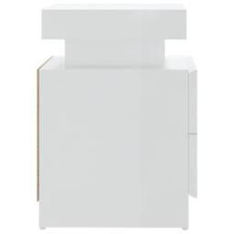 Berkfield Home Bedside Cabinet High Gloss White 45x35x52 cm Engineered Wood - Size: 45 x 35 x 52 cm - thumbnail 5