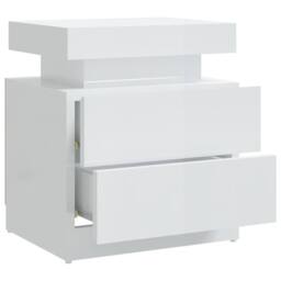 Berkfield Home Bedside Cabinet High Gloss White 45x35x52 cm Engineered Wood - Size: 45 x 35 x 52 cm - thumbnail 6