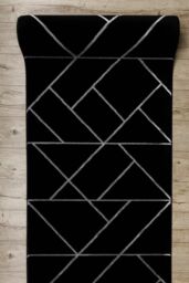 RugsX Exclusive Emerald Runner in Black - Size: 70 cm x 110 cm - thumbnail 5