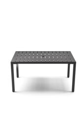 Garden Sanctuary 150cm W x 90cm D Outdoor Wood Effect Dining Table with Parasol Hole in Grey - Size: 150 cm W x 90 cm D - thumbnail 3