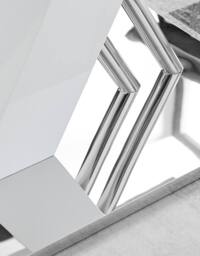 FurnitureboxUK Sorrento 150cm 6-Seater White High Gloss & Chrome Modern Dining Table - thumbnail 4