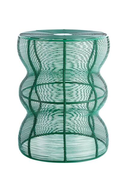 PRESENT TIME Leitmotiv Iron Side Table Cuerda Onda - Retro Green - image 1
