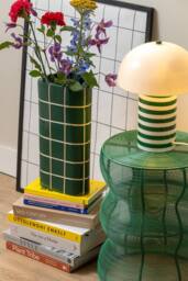 PRESENT TIME Leitmotiv Iron Side Table Cuerda Onda - Retro Green - thumbnail 2
