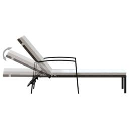 Berkfield Home Sun Loungers 2 pcs with Table Poly Rattan Brown - thumbnail 5