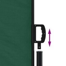 Berkfield Home Retractable Side Awning Dark Green 140x600 cm - thumbnail 6