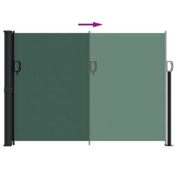 Berkfield Home Retractable Side Awning Dark Green 140x600 cm - thumbnail 5