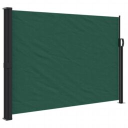 Berkfield Home Retractable Side Awning Dark Green 140x600 cm - thumbnail 2