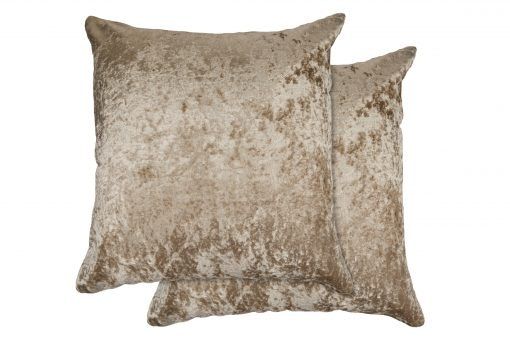 New Edge Blinds Crushed Velvet Cushion Cover in Natural - Size: 43 cm x 43 cm - image 1