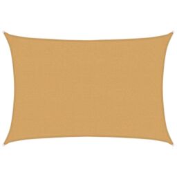 Berkfield Home Sunshade Sail 160 g/m¬≤ Rectangular Sand 2.5x4 m HDPE in Yellow - thumbnail 2