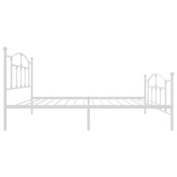 Berkfield Home Metal Bed Frame with Headboard & Footboard White 100x190 cm - thumbnail 6