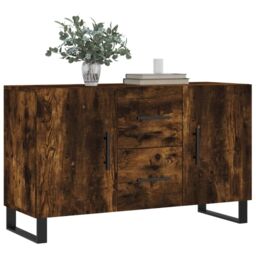 Berkfield Home Sideboard Smoked Oak 100x36x60 cm Engineered Wood in Brown - Size: 100 x 36 x 60 cm - thumbnail 3