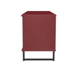 Ready Assembled 2 U Fuji 2 Door 1 Drawer Wide TV Unit (Ready Assembled) in Dark Red - thumbnail 3