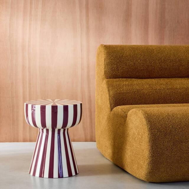 sweeek Side table, coffee table, bedside table, enamelled steel two-tone in Purple - image 1
