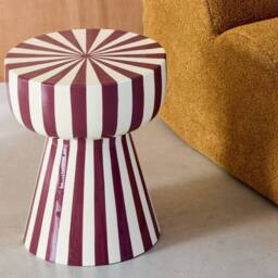 sweeek Side table, coffee table, bedside table, enamelled steel two-tone in Purple - thumbnail 6
