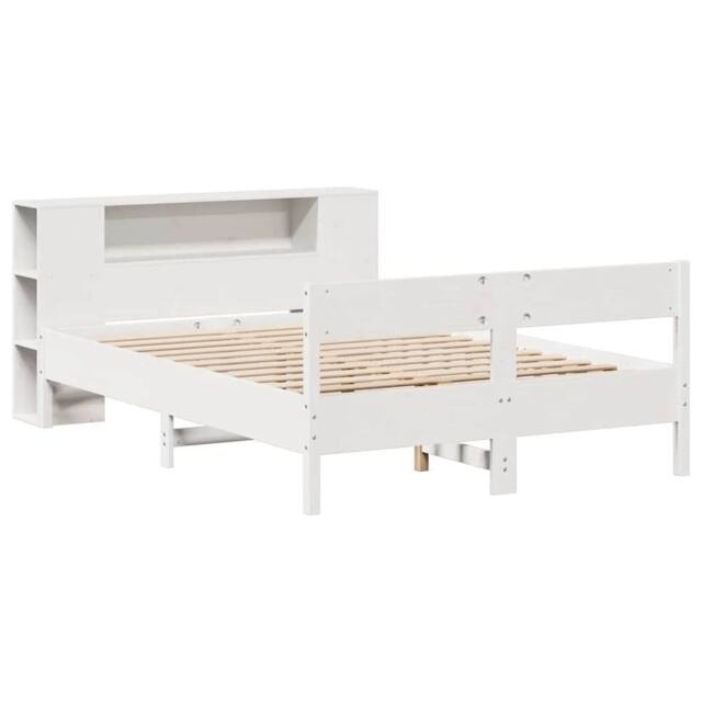 Berkfield Home Decorative Bookcase Bed without Mattress White 160x200cm Solid Wo - Size: 160x200 cm - image 1