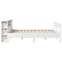 Berkfield Home Decorative Bookcase Bed without Mattress White 160x200cm Solid Wo - Size: 160x200 cm - thumbnail 5