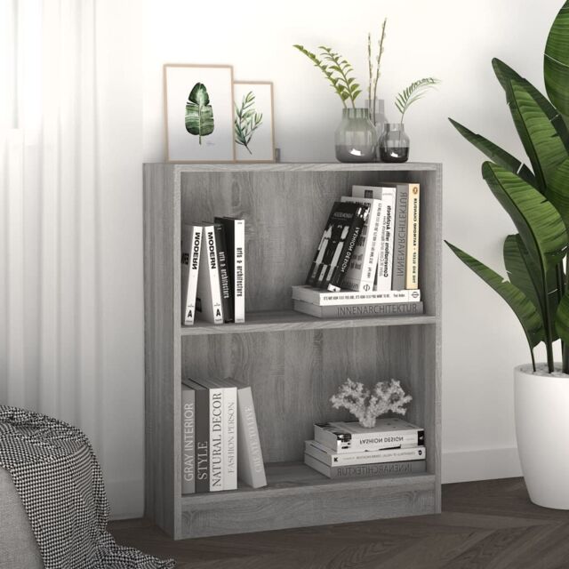 Berkfield Home Bookshelf Grey Sonoma 60x24x74.5 cm Engineered Wood - image 1