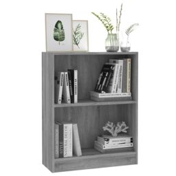 Berkfield Home Bookshelf Grey Sonoma 60x24x74.5 cm Engineered Wood - thumbnail 3