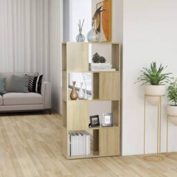 Berkfield Home Classic Book Cabinet Room Divider Sonoma Oak 60x24x124.5 cm Engin in Light Tan - thumbnail 2
