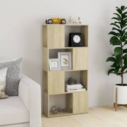 Berkfield Home Classic Book Cabinet Room Divider Sonoma Oak 60x24x124.5 cm Engin in Light Tan - thumbnail 1
