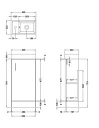Balterley Wall Hung Vanity, Toilet, Cistern, Seat & Mini Tap - Gloss Grey/Chrome in Black - thumbnail 8