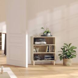 Berkfield Home Sideboard Sonoma Oak 57x35x70 cm Engineered Wood in Brown - Size: 57 x 35 x 70 cm - thumbnail 1