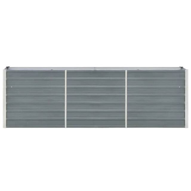Berkfield Home Garden Raised Bed Galvanised Steel 240x40x77 cm Grey - Size: 240 x 40 x 77 cm - image 1