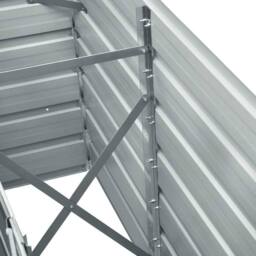 Berkfield Home Garden Raised Bed Galvanised Steel 240x40x77 cm Grey - Size: 240 x 40 x 77 cm - thumbnail 6